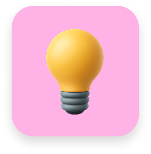 Gelbe Glühbirne vor pinkem Hintergrund