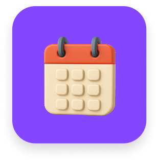 Kalender vor blauem Hintergrund